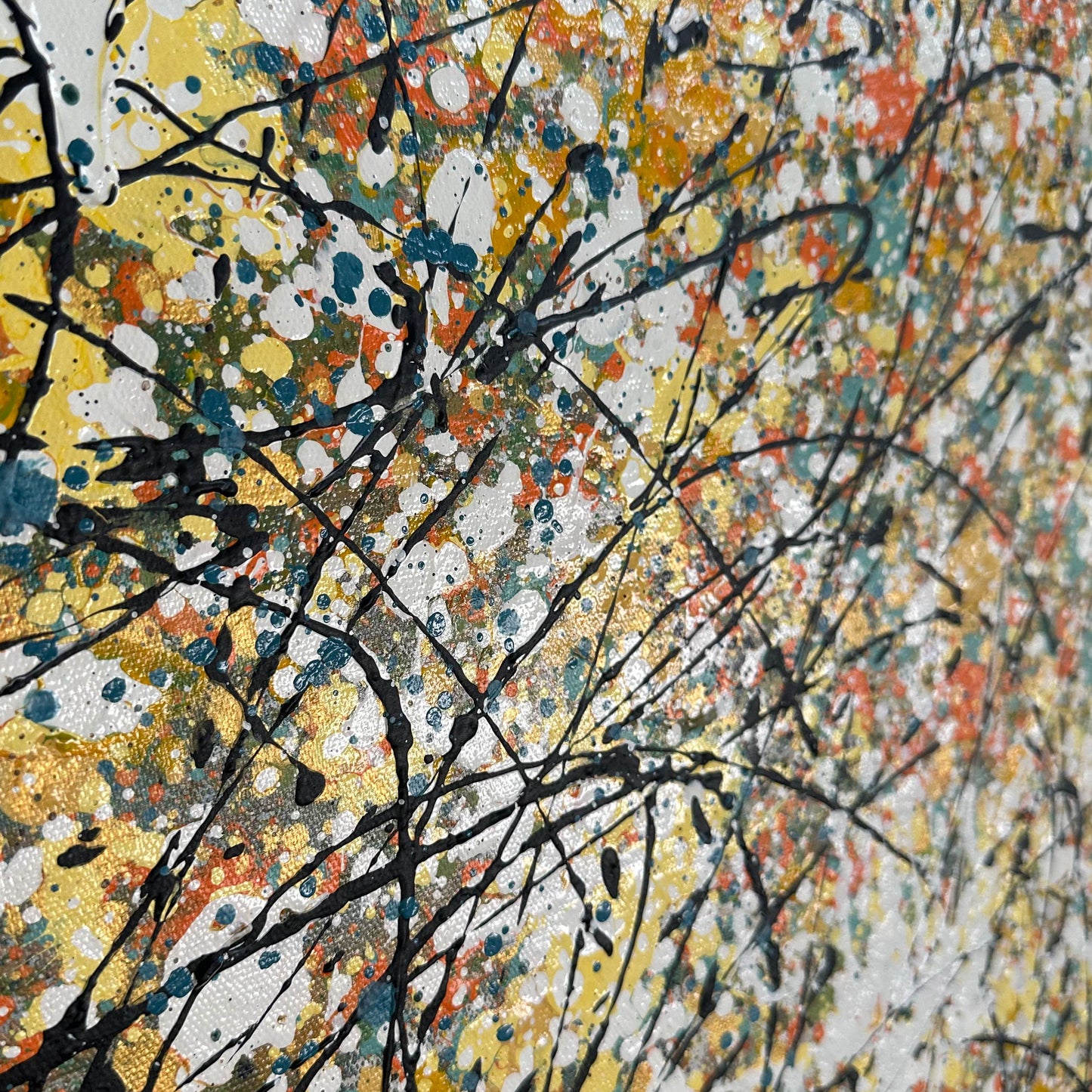 abstract painting“Starry Chaos in Brushstrokes”