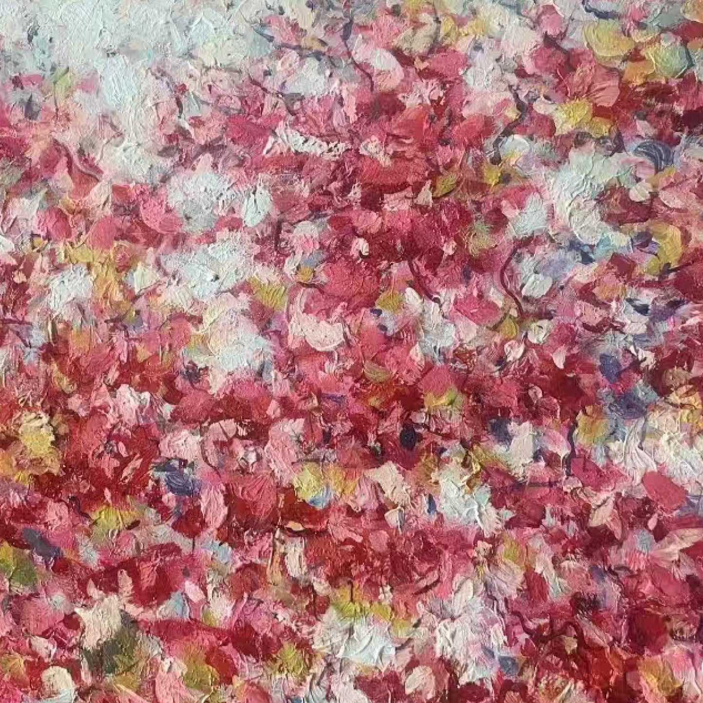 landscape painting"Crimson Flower Tide"