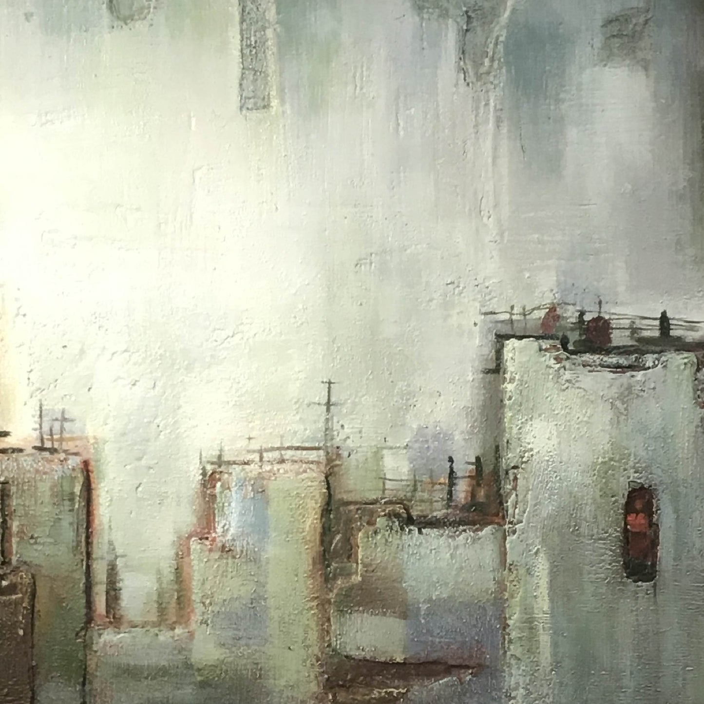 Abstract Painting"Mottled Buildings · Slice of Time"