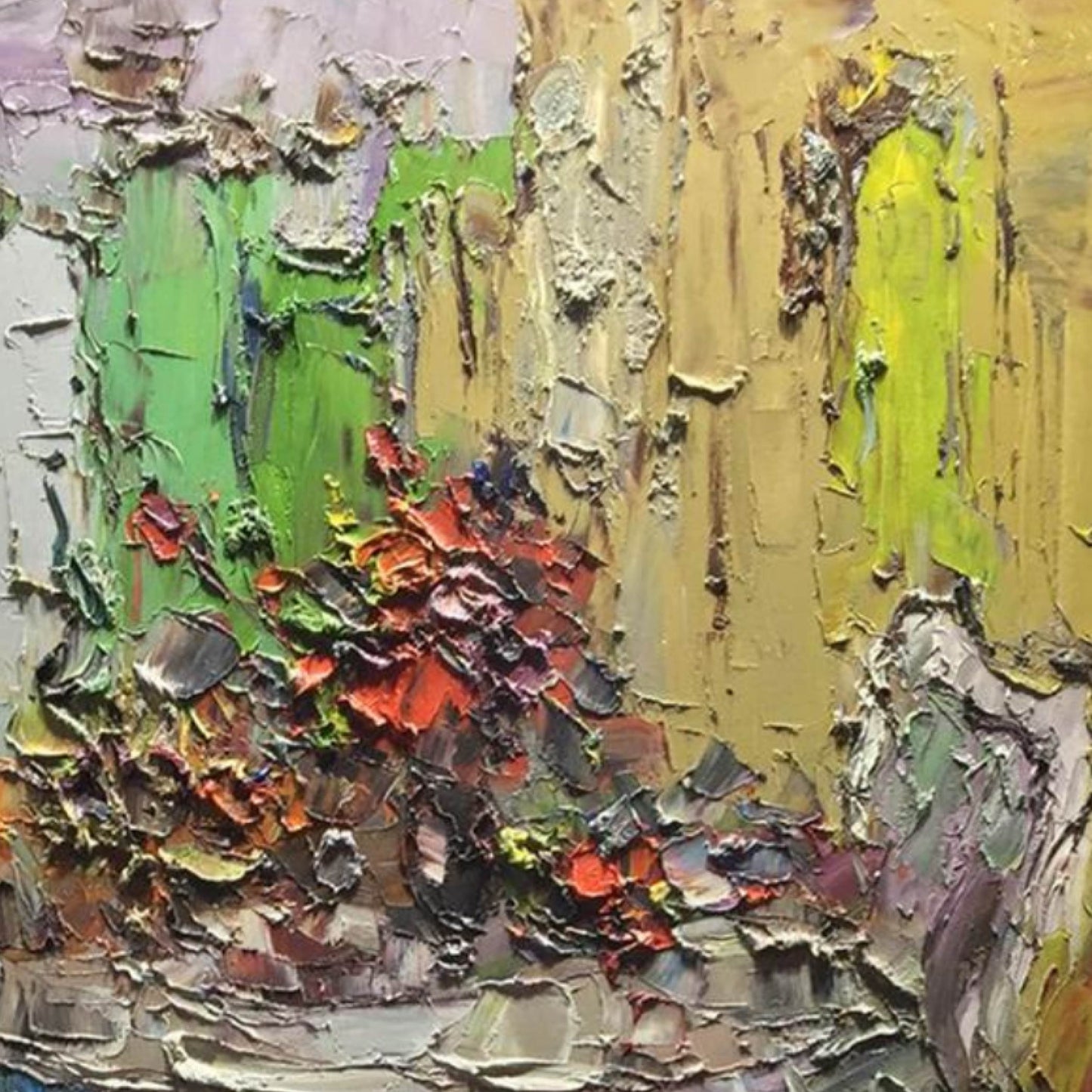 texture painting"A Vivid Moment in Thick Paint"