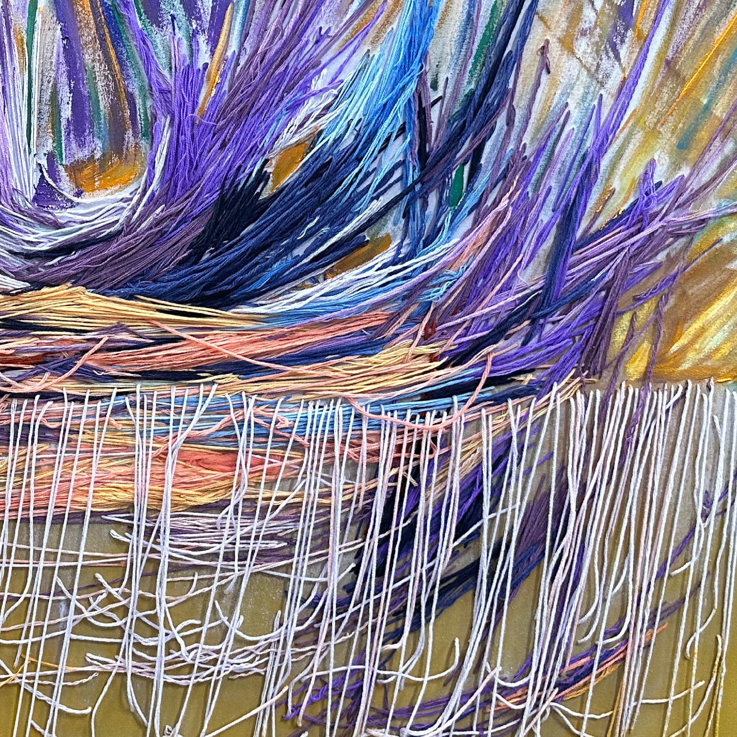 fiber art painting"Fiber Nebula"
