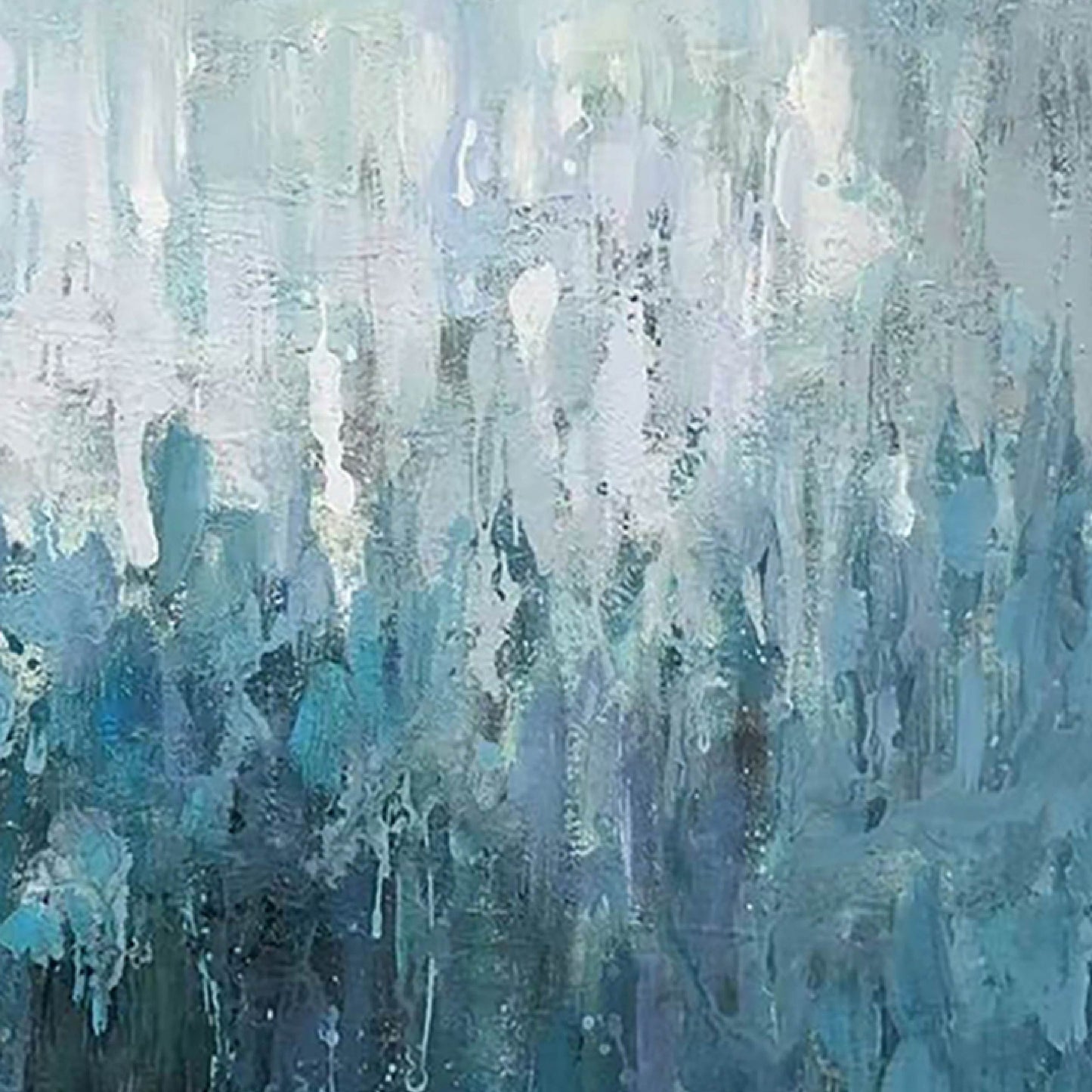 abstract painting"Wandering in the Blue Mist"
