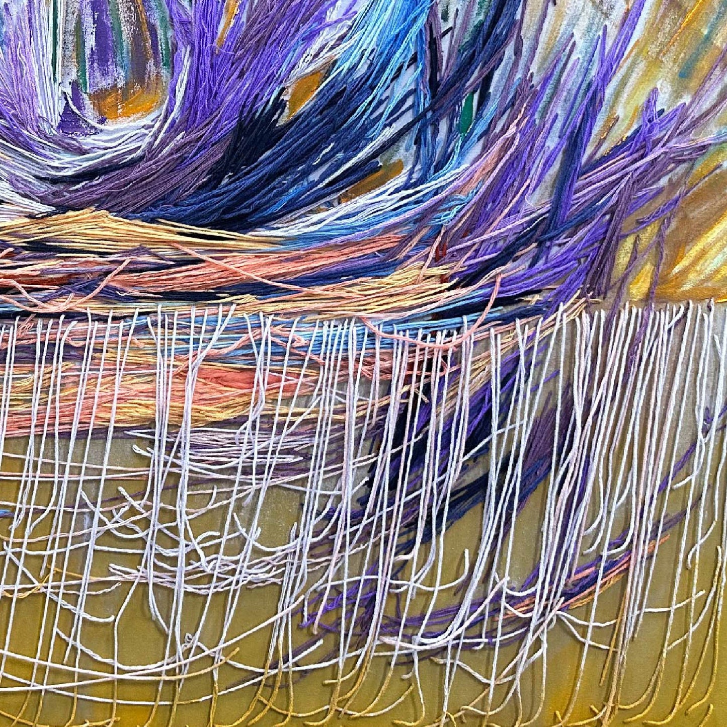 fiber art painting"Fiber Nebula"