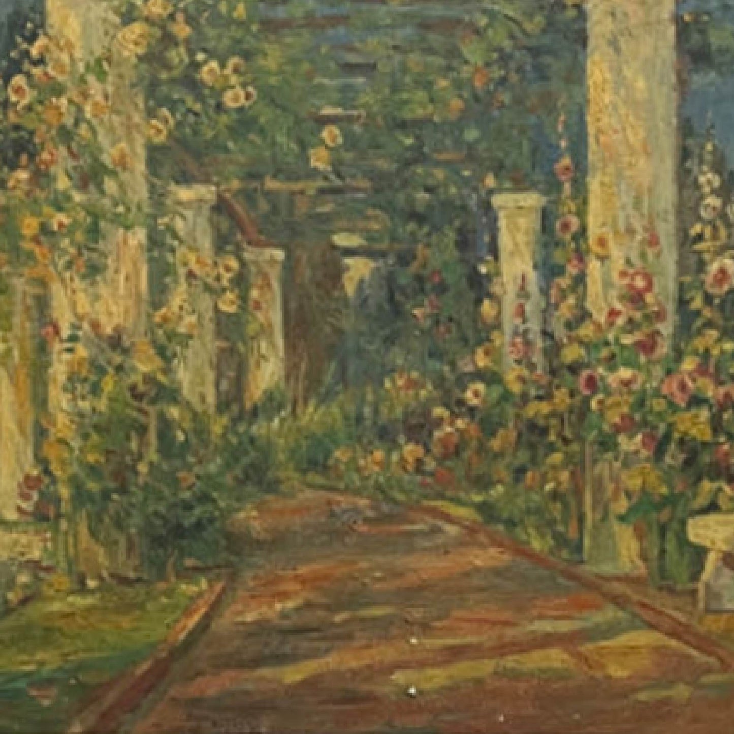 landscape painting"Tender Moments on the Arbor Path"