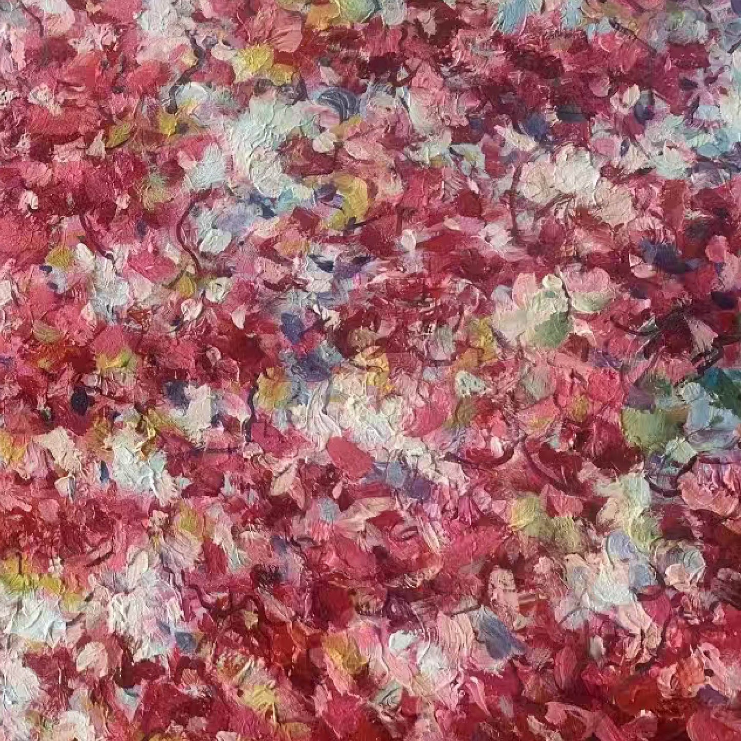 landscape painting"Crimson Flower Tide"