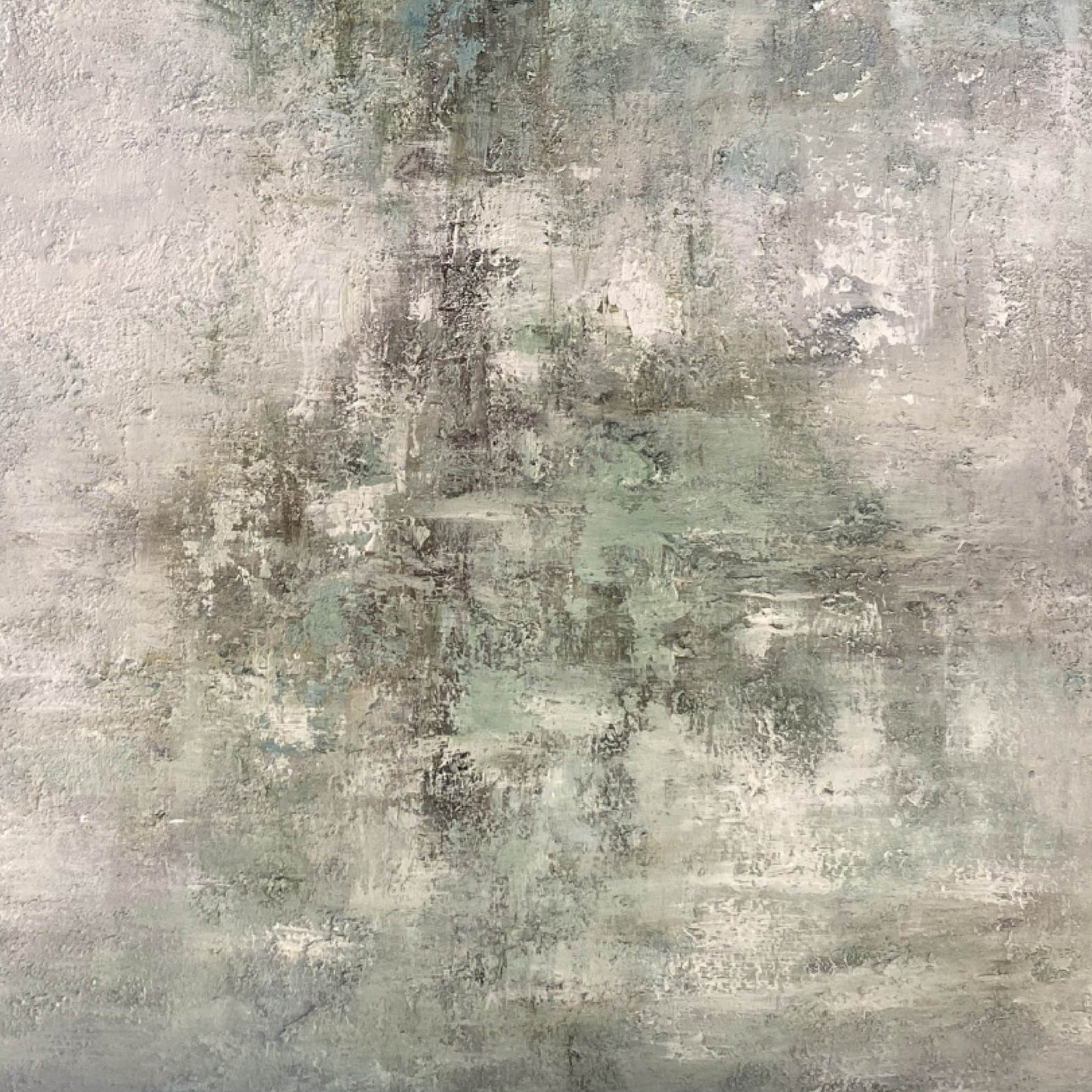 abstract painting“Mystery in Gray - Green”