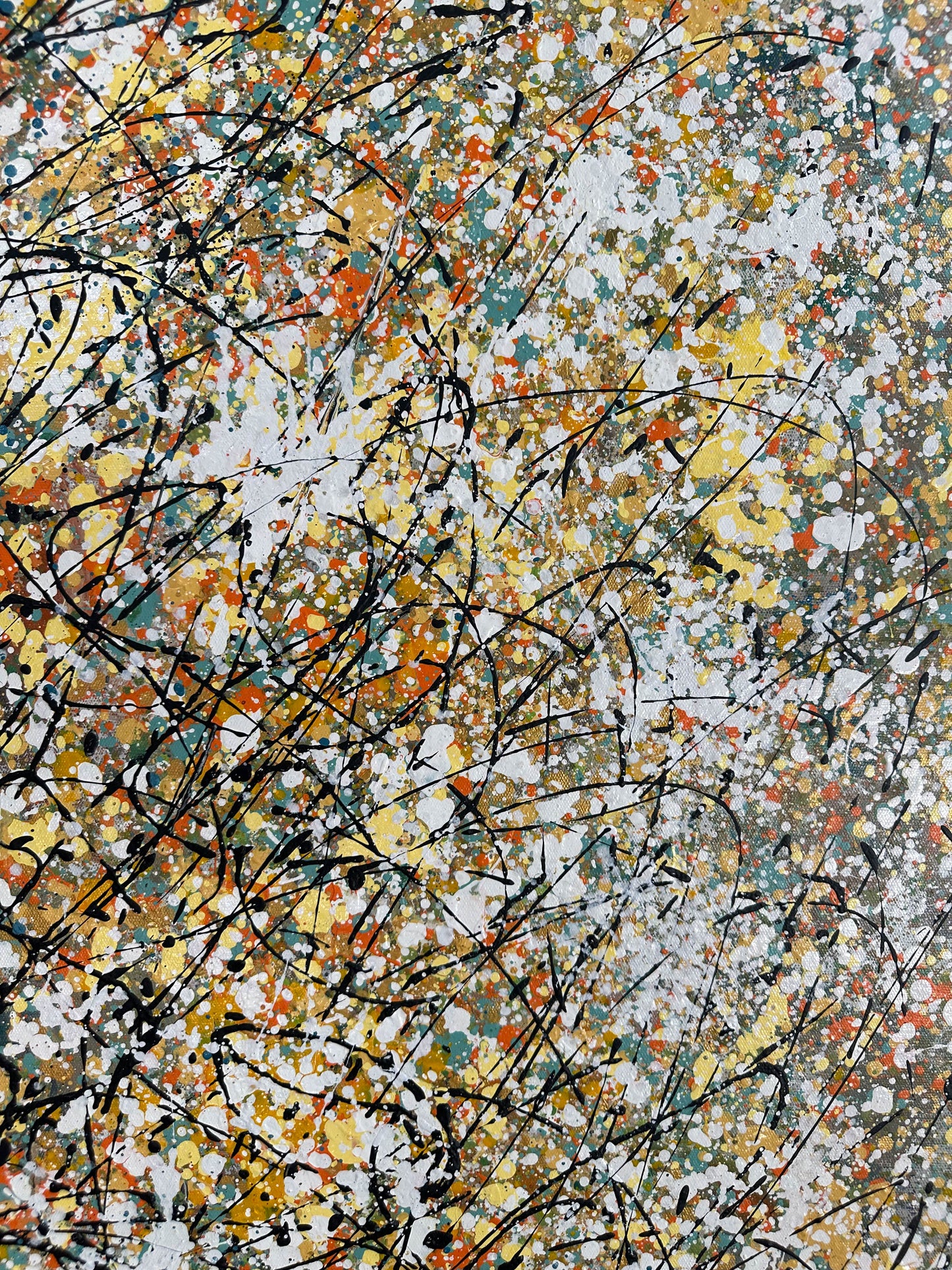 abstract painting“Starry Chaos in Brushstrokes”