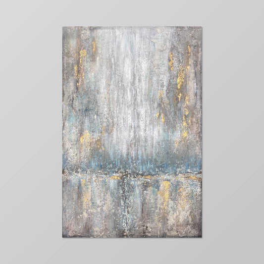 Abstract Painting"Mirror Water’s Faint Glow"