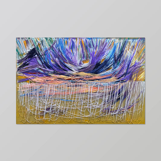 fiber art painting"Fiber Nebula"
