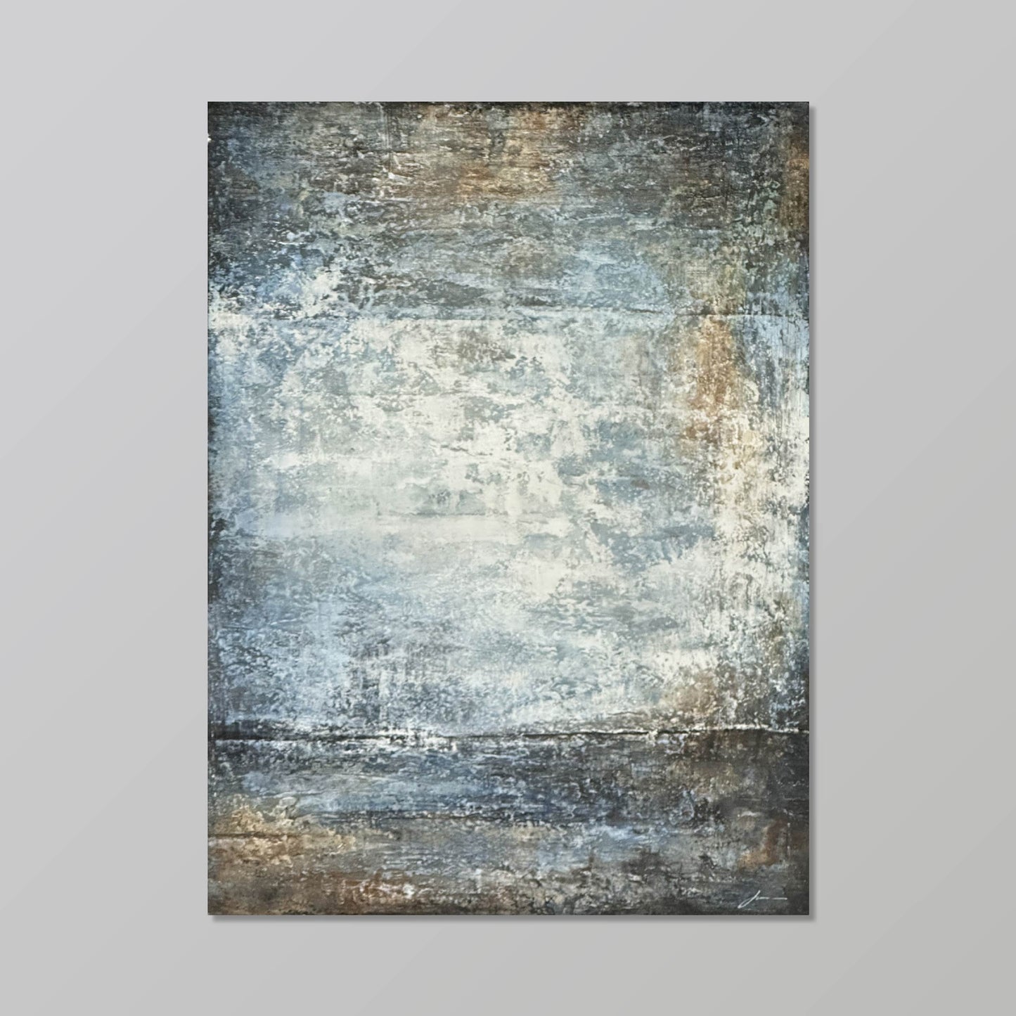 Abstract Painting"The Blue - Gold Dream of Mottled Years"