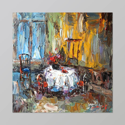 Abstract Painting"Blended Colors in the Living Space"