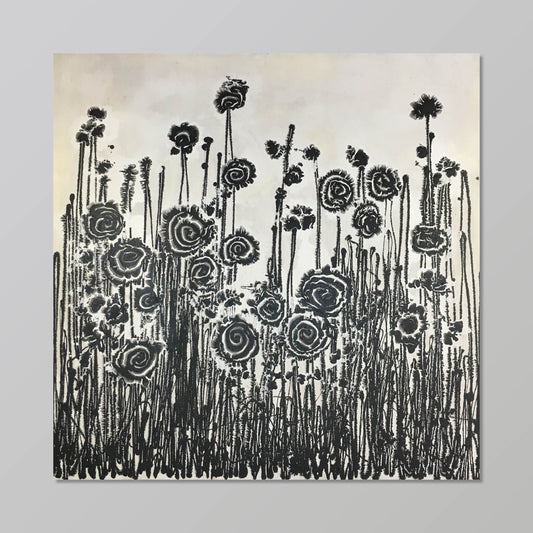 Abstract Painting"Black Rhyme Flower Realm"
