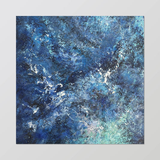 abstract painting“Azure Surge of Dreams”