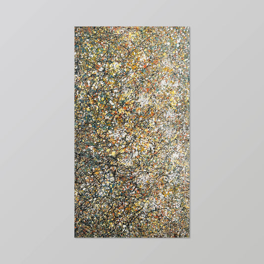 abstract painting“Starry Chaos in Brushstrokes”