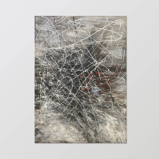 abstract painting"Line Language of Action"
