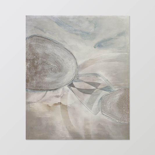 abstract painting"Ring Traces Hidden in Mist"