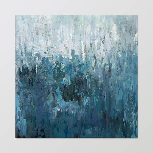 abstract painting"Wandering in the Blue Mist"