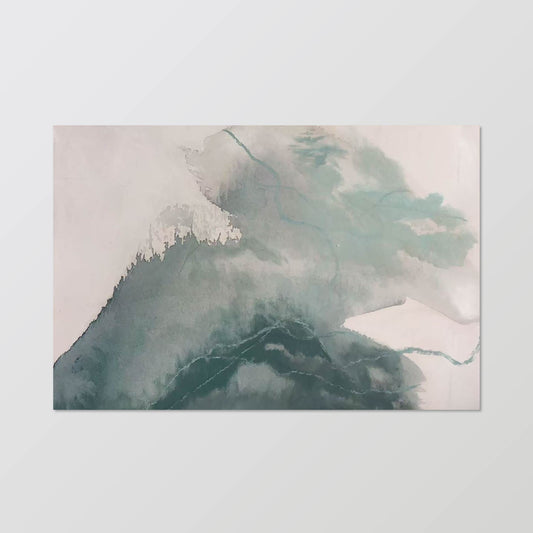 landscape painting"Ink Rhythm of Cyan Ridges"