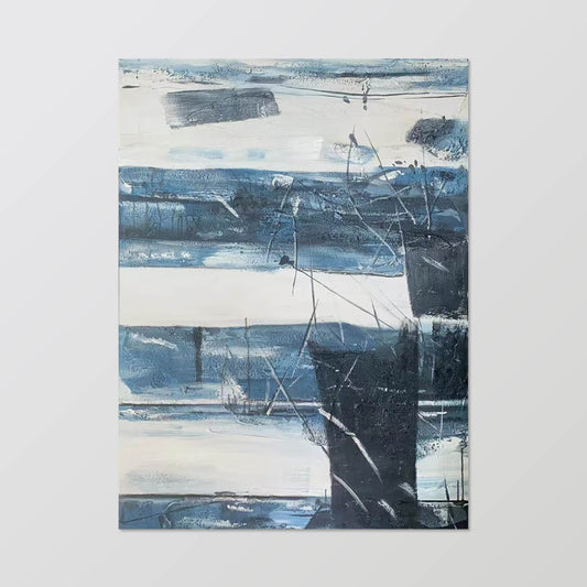 Abstract Painting"Cold - color Rhythm "