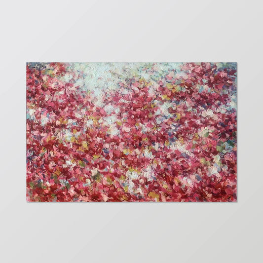 landscape painting"Crimson Flower Tide"